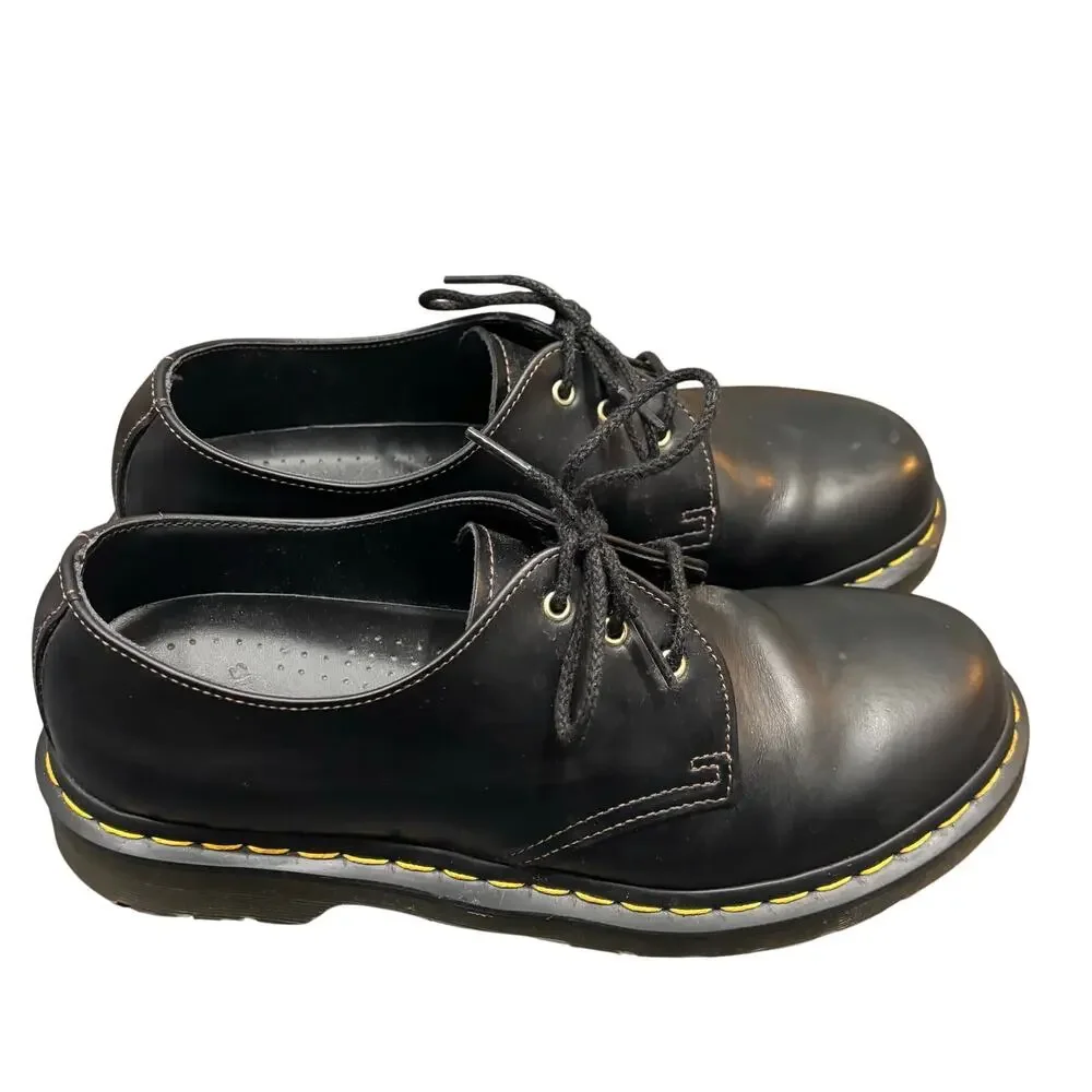 Dr. Marten's 1461 Black Smooth Leather Oxford Shoes - size 9